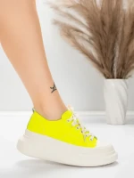 Természetes bőrből készült női sportcipő 227802 Citrom... » MeiMall.hu