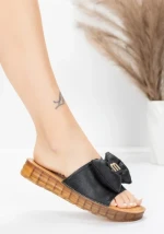 Valódi bőrből készült női papucs 28118 Fekete | Advancer » MeiMall.hu