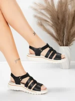 Valódi bőrből készült női szandál 3FR035 Fekete | Adva... » MeiMall.hu