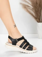 Valódi bőrből készült női szandál 3FR035 Fekete | Adva... » MeiMall.hu