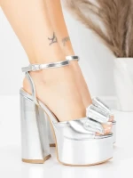 Vastag sarkú szandál és platform 3KV52 Ezüst | Mei » MeiMall.hu