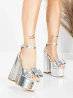 Vastag sarkú szandál és platform 3KV52 Ezüst | Mei » MeiMall.hu