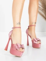 Szandál karcsú sarkú és platform 5DC39 Rózsaszín | Mei » MeiMall.hu
