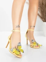 Karcsú sarkú női szandál 5GS62 Sárga | Mei » MeiMall.hu