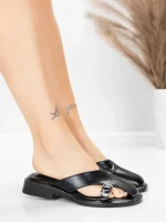 Női papucs alacsony talppal 5GS63 Fekete | Mei » MeiMall.hu