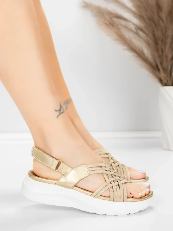 Női platform szandál 5GS67 Arany | Mei » MeiMall.hu
