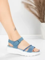 Női platform szandál 5GS68 Kék | Mei » MeiMall.hu