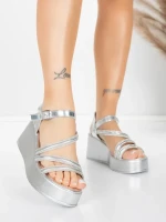 Női platform szandál 5H78 Ezüst | Mei » MeiMall.hu