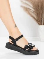 Női alacsony sarkú szandál 5H82 Fekete | Mei » MeiMall.hu