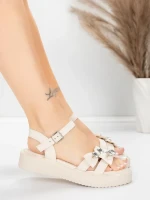 Női alacsony sarkú szandál 5H82 Bézs | Mei » MeiMall.hu