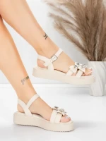 Női alacsony sarkú szandál 5H82 Bézs | Mei » MeiMall.hu