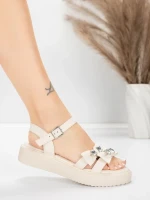 Női alacsony sarkú szandál 5H82 Bézs | Mei » MeiMall.hu