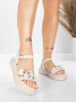 Női alacsony sarkú szandál 5H82 Bézs | Mei » MeiMall.hu