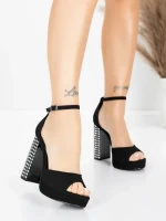 Vastag sarkú szandál és platform 5KV71 Fekete | Mei » MeiMall.hu