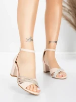 Női vastag sarkú szandál 5LO8 Világos Bézs | Mei » MeiMall.hu