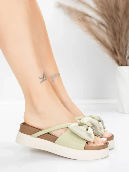 Valódi bőrből készült női papucs TP637-1 Zöld | Formaz... » MeiMall.hu