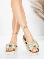 Valódi bőrből készült női papucs TP637-1 Zöld | Formaz... » MeiMall.hu