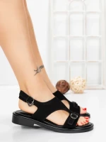 Sandale Dama cu Talpa Joasa 5SY36 BLACK | MEI