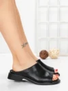 Papuci Dama cu Talpa Joasa 5SY37 BLACK | MEI