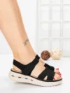 Sandale Dama cu Talpa Joasa 5GS28 BLACK | MEI