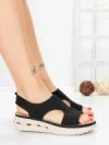 Sandale Dama cu Talpa Joasa 5GS29 BLACK | MEI