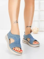 Sandale Dama cu Talpa Joasa 5GS29 BLUE | MEI