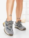 Pantofi Casual Dama din piele naturala K22112 GREY | BERLINER