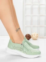 Pantofi Casual Dama din piele naturala CS07 GREEN | FRANCO GERARDO