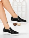 Pantofi Casual Dama din piele naturala CS07 BLACK | FRANCO GERARDO