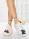 Pantofi Casual Dama din piele naturala 88135 WHITE | FRANCO GERARDO