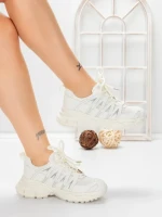 Pantofi Sport Dama din piele naturala 2382-1 WHITE | FRANCO GERARDO