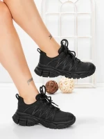 Pantofi Sport Dama din piele naturala 2382-1 BLACK | FRANCO GERARDO