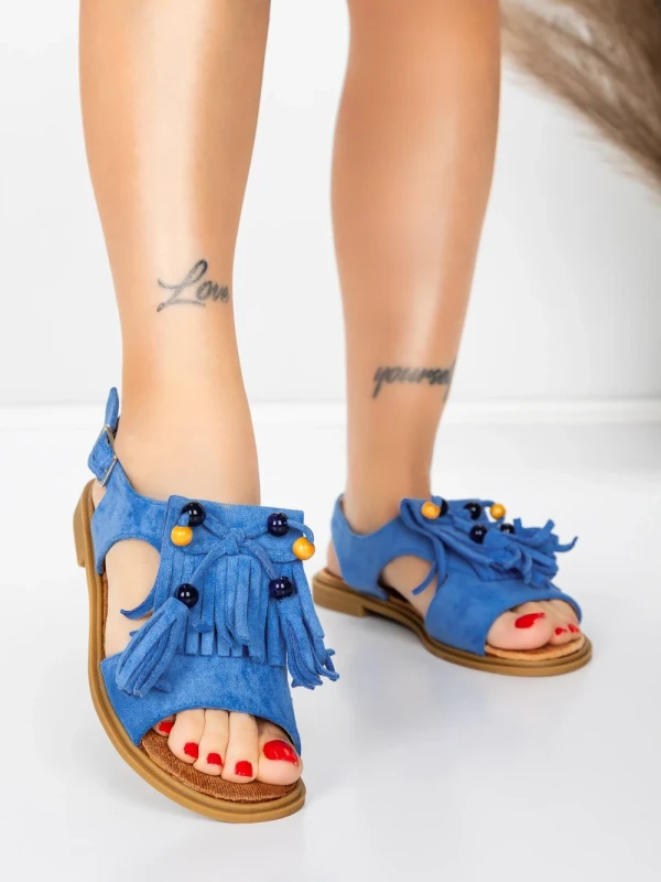 Sandale Dama cu Talpa Joasa 5WH71 BLUE | MEI