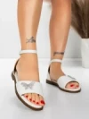 Sandale Dama cu Talpa Joasa 5PT28 WHITE | MEI