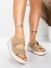 Papuci Dama cu Platforma 5GS35 BEIGE | MEI