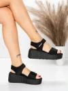 Sandale Dama cu Platforma 5GS56 BLACK | MEI