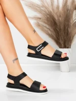 Sandale Dama cu Talpa Joasa 5GS58 BLACK | MEI