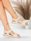 Sandale Dama cu Talpa Joasa 5GS58 BEIGE | MEI