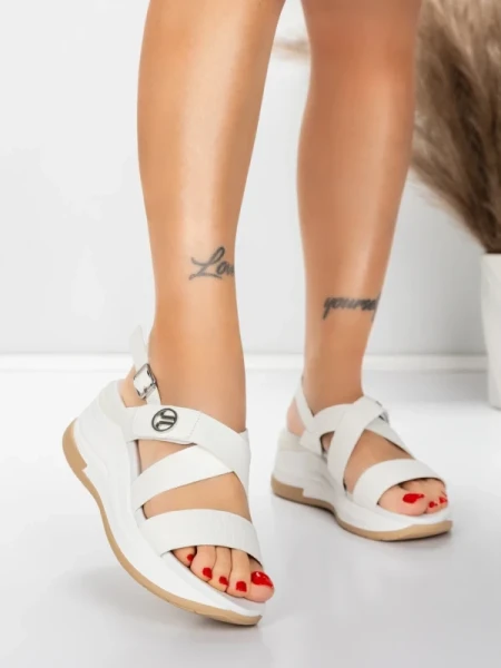 Sandale Dama cu Platforma 5GS60 WHITE | MEI