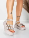 Sandale Dama cu Talpa Joasa 5HXS68 PINK | MEI