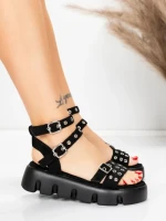Sandale Dama cu Platforma 5HXS75 BLACK | MEI