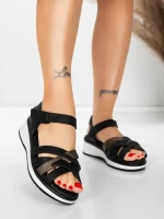 Sandale Dama cu Platforma 5GS59 BLACK | MEI