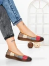 Balerini Dama din piele naturala 2211-1 BLACK-RED | BERLINER