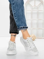 Pantofi Casual Dama din piele naturala K250-1 WHITE | GALLOP