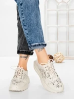 Pantofi Casual Dama din piele naturala K250-1 CREAM | GALLOP