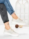 Pantofi Casual Dama din piele naturala KD87982 CREAM | GALLOP