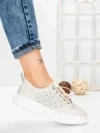 Pantofi Casual Dama din piele naturala KD87982 CREAM | GALLOP