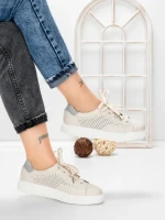 Pantofi Casual Dama din piele naturala KD87981 CREAM | BERLINER
