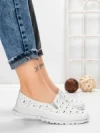 Balerini Dama din piele naturala K242-4 WHITE | GALLOP