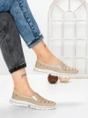 Balerini Dama din piele naturala K242-4 APRICOT | GALLOP